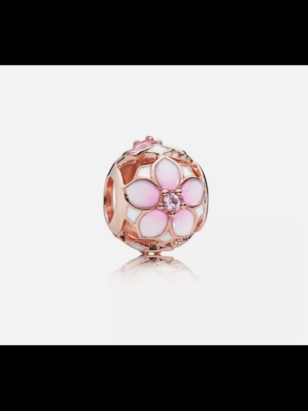 Authentic Pandora Rose Gold Magnolia Bloom Charm
